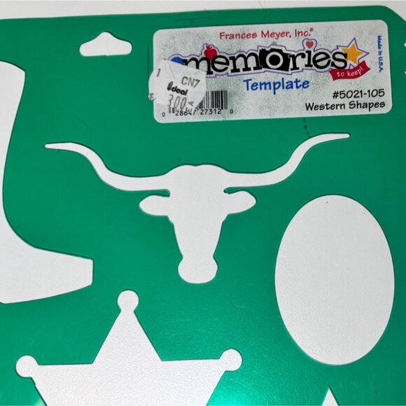 Western Craft Template Rodeo Cowboy Boot Stencil Art & DIY Cactus - Picture 2 of 2